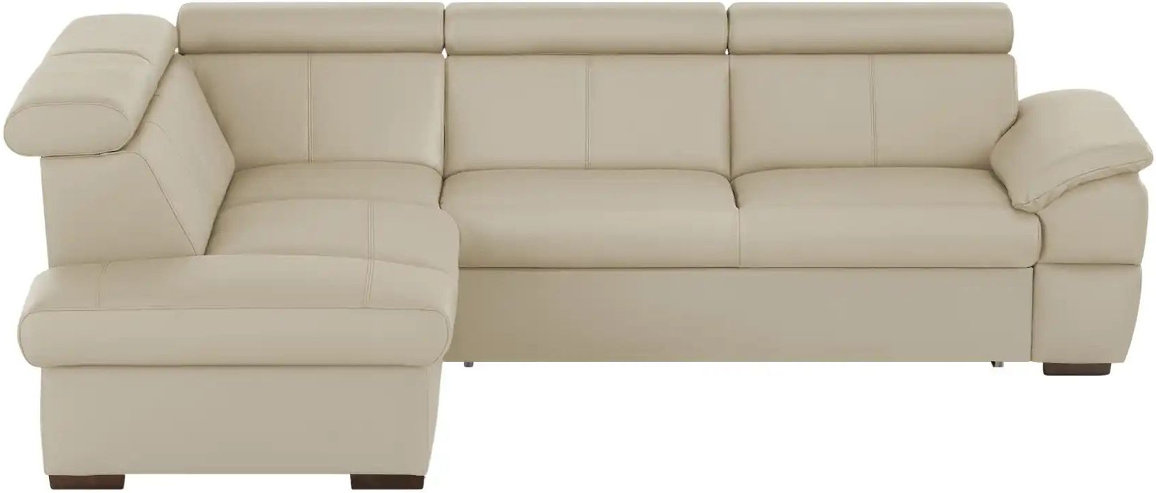 uno Ecksofa aus Echtleder Town ¦ grau ¦ Maße (cm): B: 264 H: 76 T: 210.0 Polstermöbel > Sofas > Ecksofas - Höffner