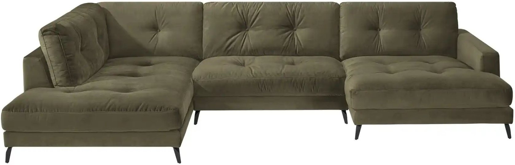 Jette Home Wohnlandschaft aus Samt Jette Return ¦ grün ¦ Maße (cm): B: 359 H: 84 Polstermöbel > Sofas > Wohnlandschaften...