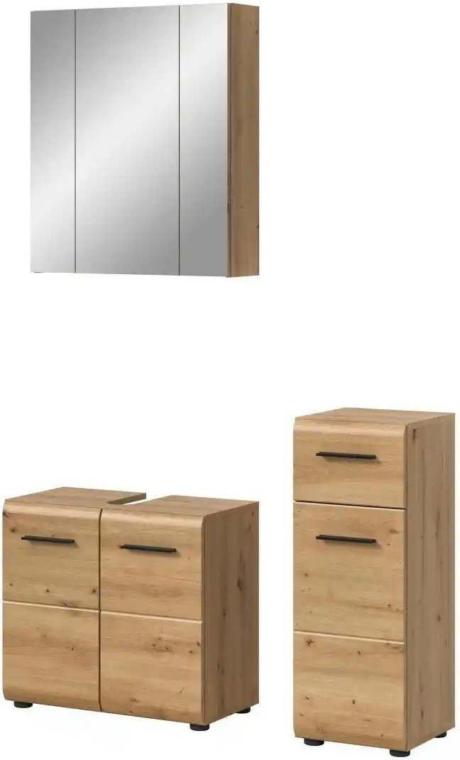 Badkombination ¦ holzfarben ¦ Maße (cm): B: 105 H: 185 Schränke > Badschränke > Komplett-Badkombinationen - Höffner