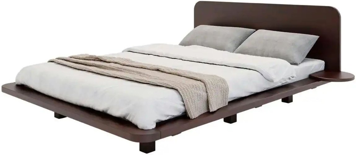 Massivholzbett wengefarben Japandic ¦ holzfarben ¦ Maße (cm): B: 200,5 H: 79 Betten > Bettgestelle - Höffner