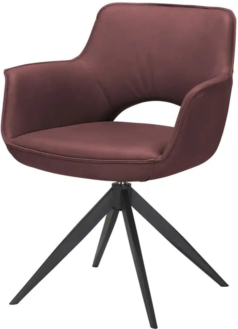 Armlehnstuhl mit Lederbezug Chester ¦ rot ¦ Maße (cm): B: 69 H: 83 T: 59.0 Stühle > Esszimmerstühle > Esszimmerstühle mi...