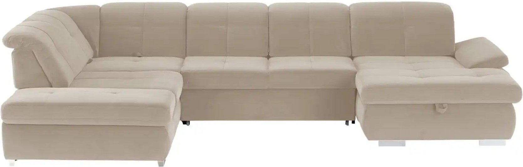 Lounge Collection Wohnlandschaft Mikrofaser Affair ¦ beige ¦ Maße (cm): B: 371 H: 100 T: 260.0 Polstermöbel > Sofas > S...