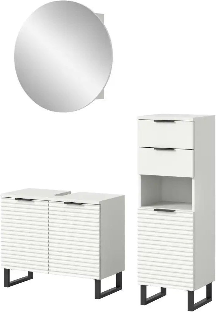 Thumbnail - Badkombination Rießersee ¦ weiß ¦ Maße (cm): B: 120 H: 193 Schränke > Badschränke > Komplett-Badkombinationen - Höffner