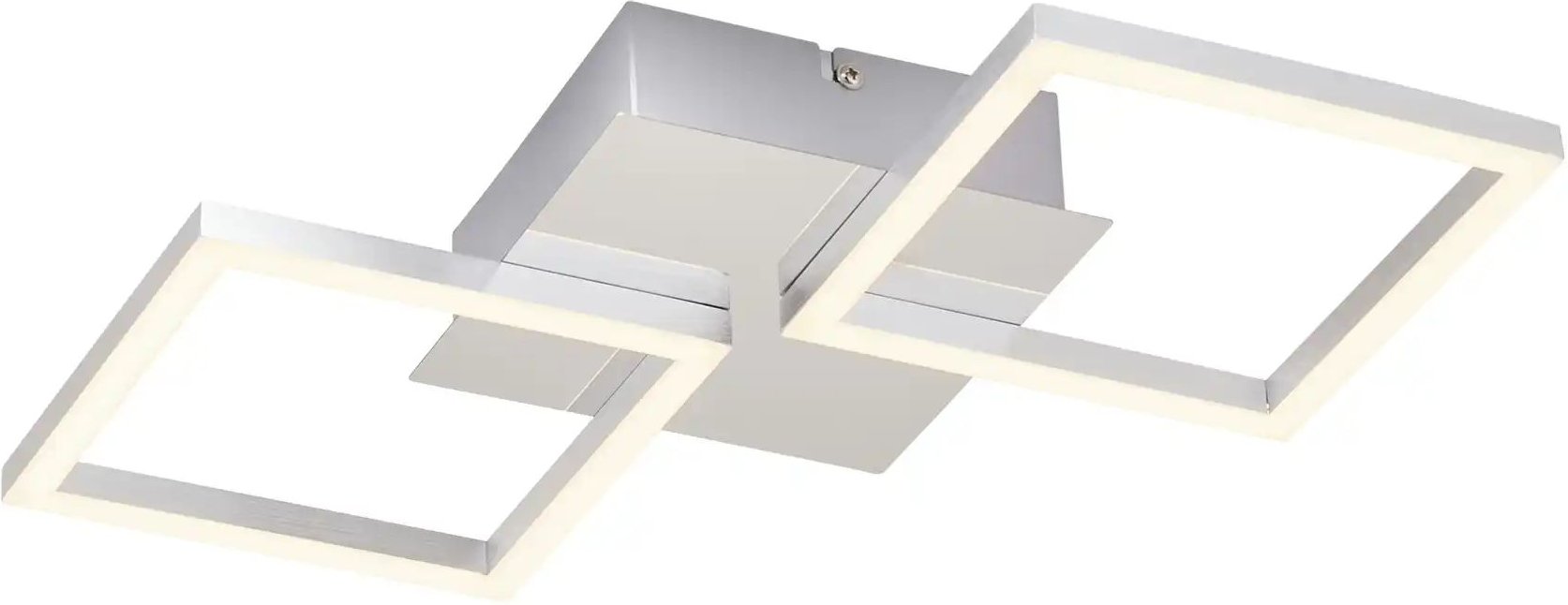 KHG LED-Deckenleuchte 2-flammig Alu ¦ silber ¦ Maße (cm): B: 47 H: 6 T: 23.0 Lampen & Leuchten > Deckenleuchten - Hö...