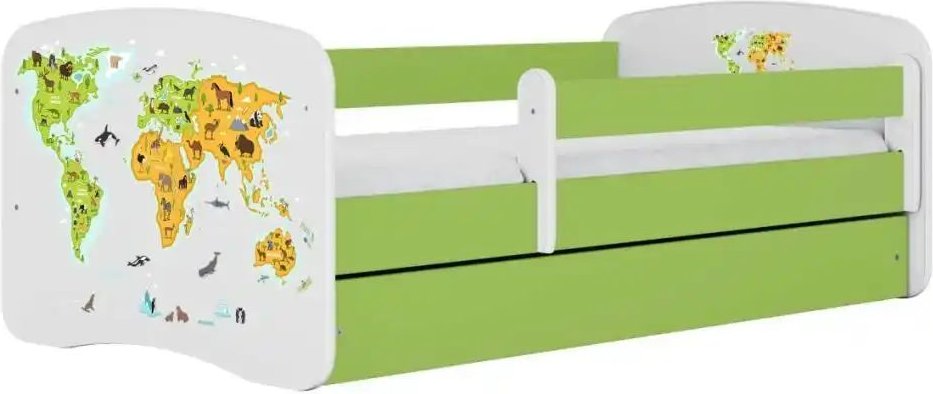 Bett Weltkarte ¦ grün ¦ Maße (cm): B: 80 H: 61 Betten > Bettgestelle - Höffner