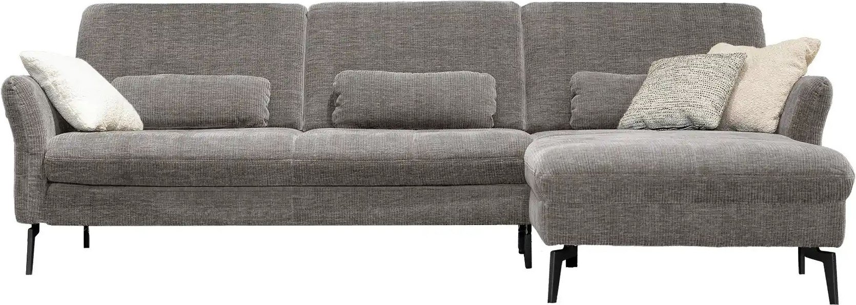 meinSofa Ecksofa Cord DANTE ¦ grau Polstermöbel > Sofas > 3-Sitzer - Höffner