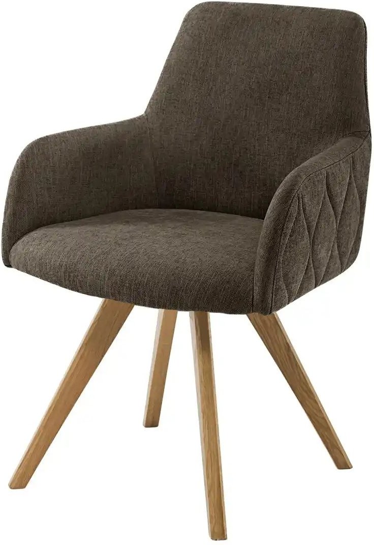 Woodford Esszimmerstuhl Damask ¦ braun ¦ Maße (cm): B: 61 H: 88 T: 66.5 Stühle > Küchenstühle > Küchenstühle mit Armleh...