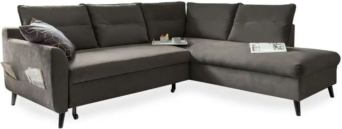 Miuform Ecksofa mit Schlaffunktion Stylish Stan ¦ grau ¦ Maße (cm): B: 228 H: 90 Polstermöbel > Sofas > Ecksofas - Höffn...