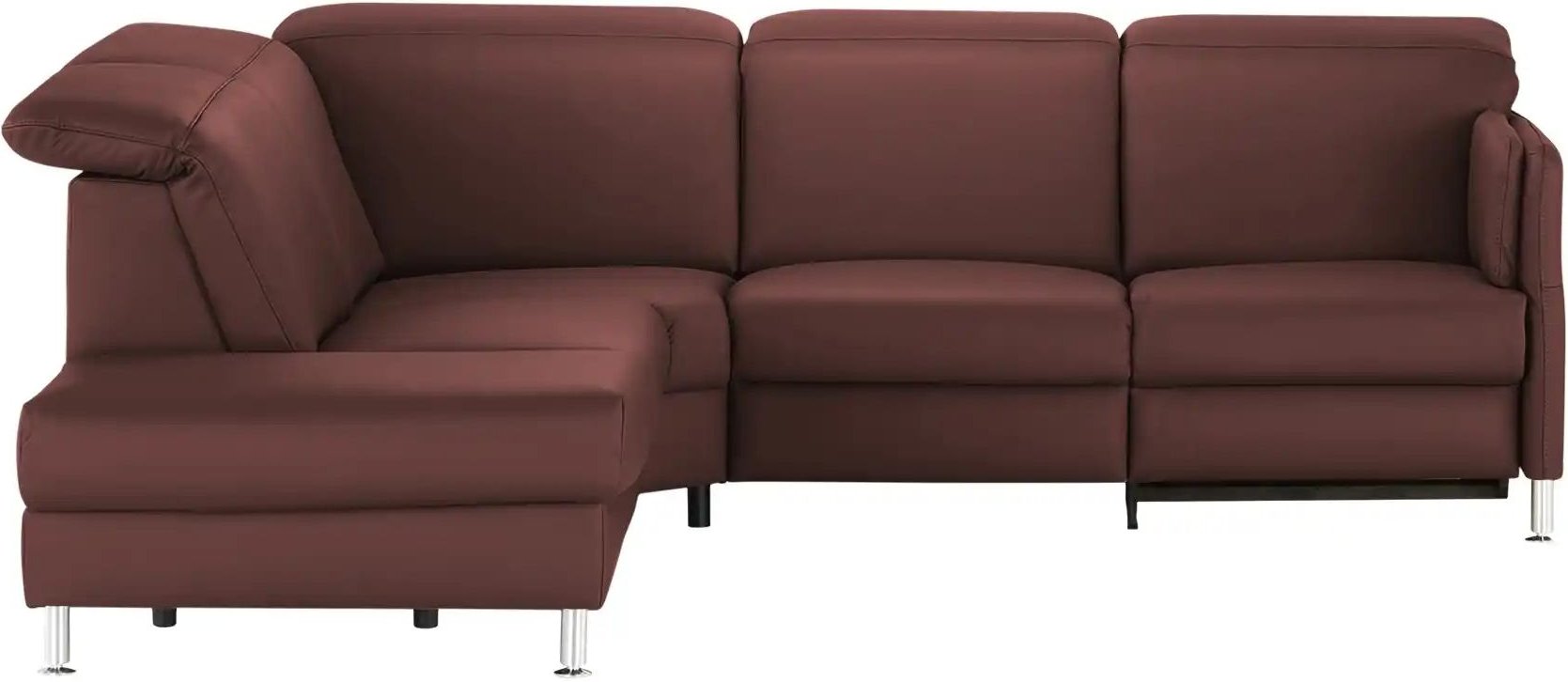 Thumbnail - meinSofa Leder-Ecksofa Leon ¦ rot ¦ Maße (cm): B: 259 H: 83 T: 236.0 Polstermöbel > Sofas > 3-Sitzer - Höffner