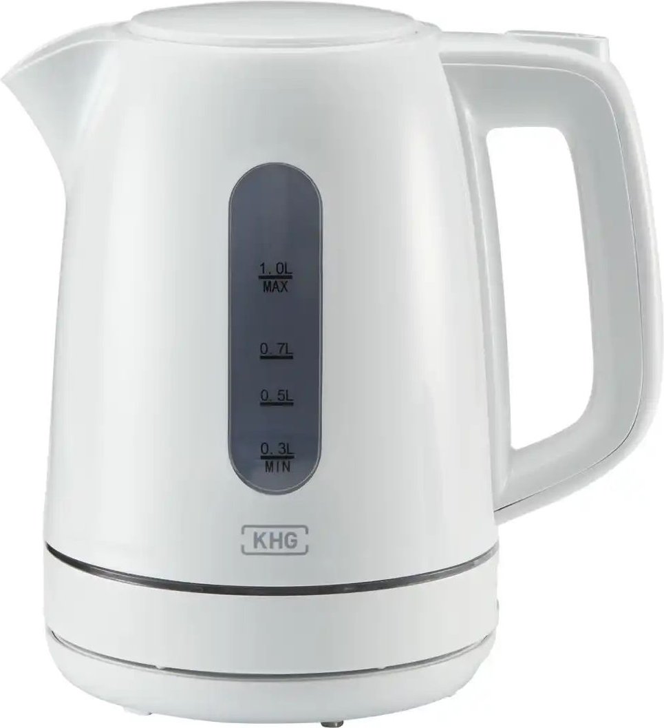 KHG Wasserkocher WK-102W ¦ weiß ¦ Edelstahl,Kunststoff ¦ Maße (cm): B: 21 H: 21,5 T: 13.5 Elektrokleingeräte > Wasserko...