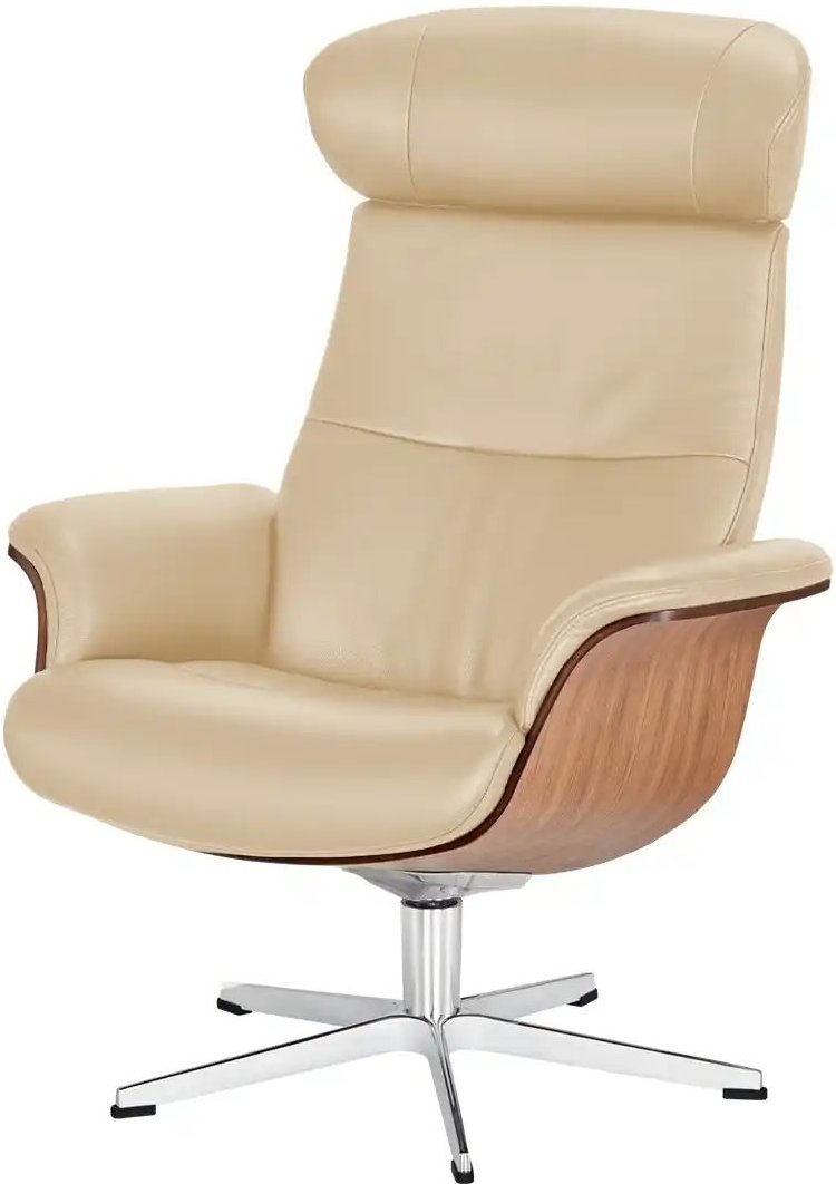 Relaxsessel aus Leder Timeout ¦ beige ¦ Maße (cm): B: 80 H: 101 T: 81.0 Polstermöbel > Sessel > Fernsehsessel - Höffner