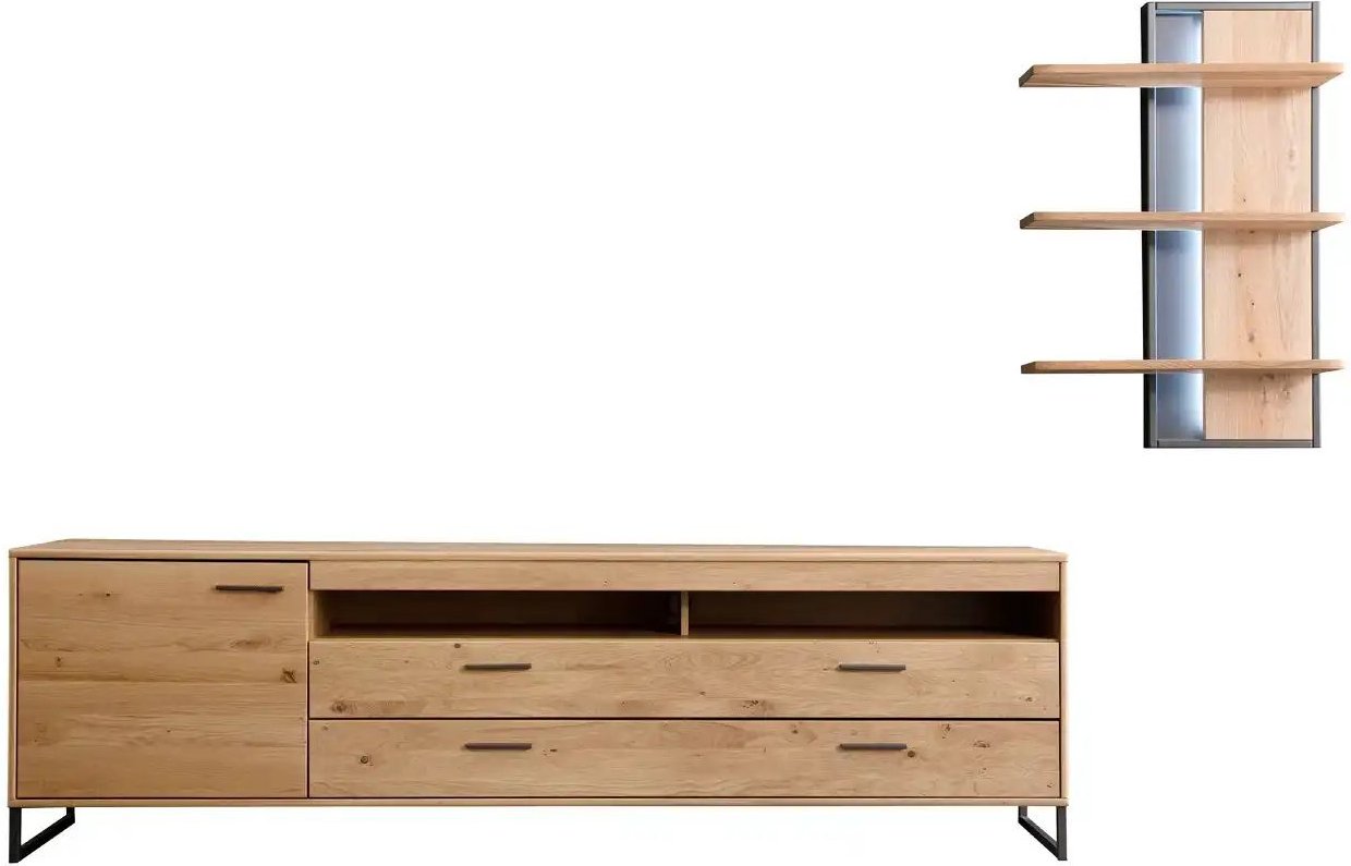 Woodford Wohnkombination Oakland ¦ holzfarben ¦ Maße (cm): B: 265 H: 183 T: 50.0 Kommoden & Sideboards > Wohnwände - Hö...