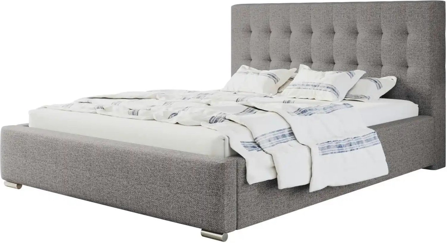 Polsterbett mit Stauraum Crawley ¦ grau ¦ Maße (cm): B: 180 H: 104 Betten > Polsterbetten - Höffner