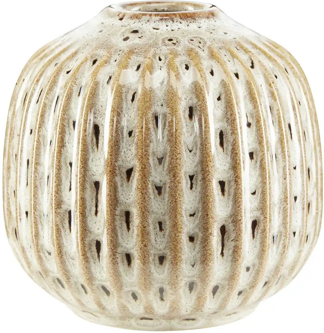 HOME STORY Vase ¦ braun ¦ Steingut ¦ Maße (cm): H: 12,5 Ø: 12.8 Accessoires > Vasen - Höffner