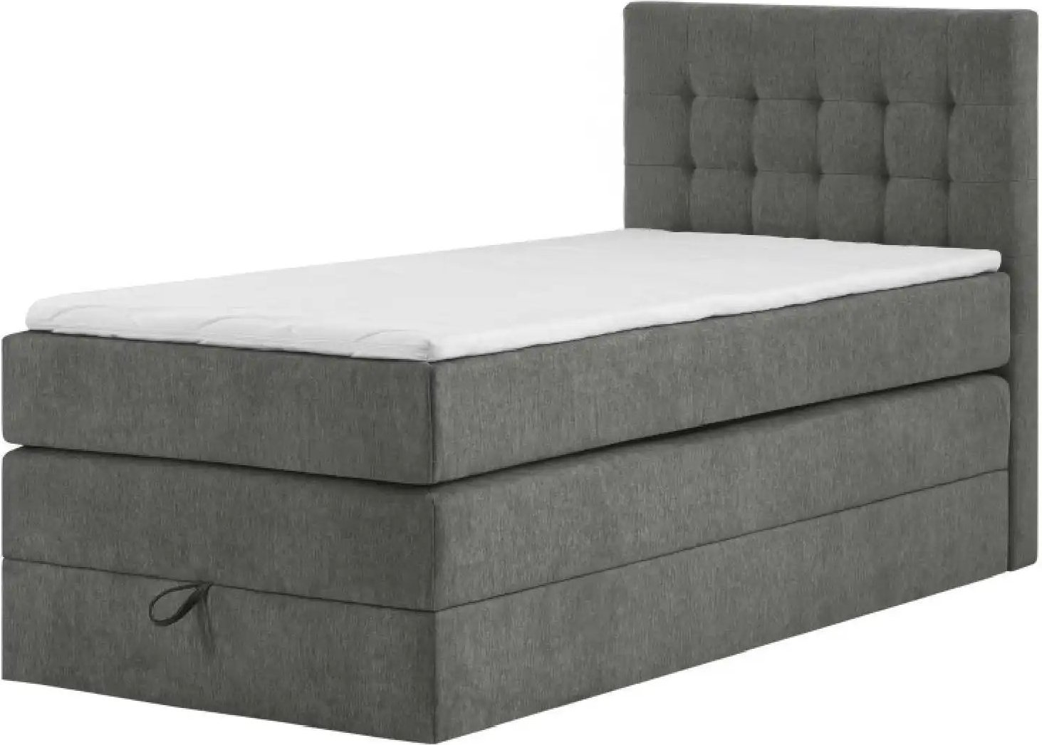 Boxspringbett mit Bettkasten Barcelona ¦ grau ¦ Maße (cm): B: 90 H: 110 Betten > Boxspringbetten - Höffner