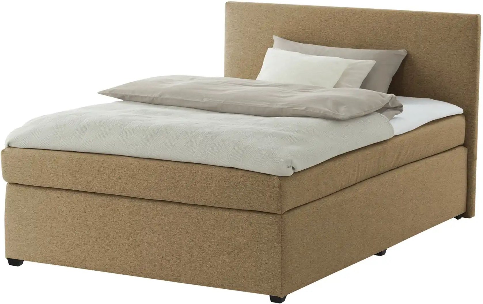 Boxspringbett mit Matratze und Topper H3 Duke ¦ gelb ¦ Maße (cm): B: 127 H: 104 Betten > Boxspringbetten - Höffner