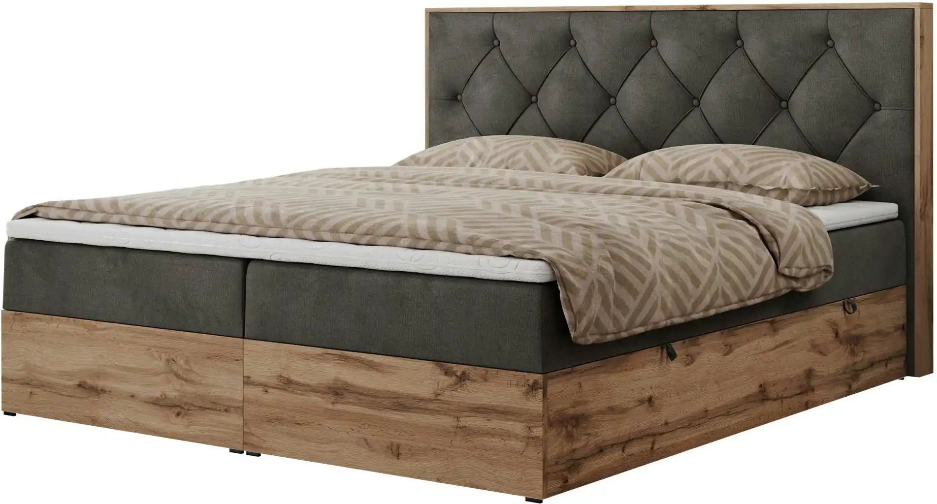 Boxbett mit Bettkasten Veneto ¦ grau ¦ Maße (cm): B: 188 H: 115 Betten > Komfortbetten - Höffner