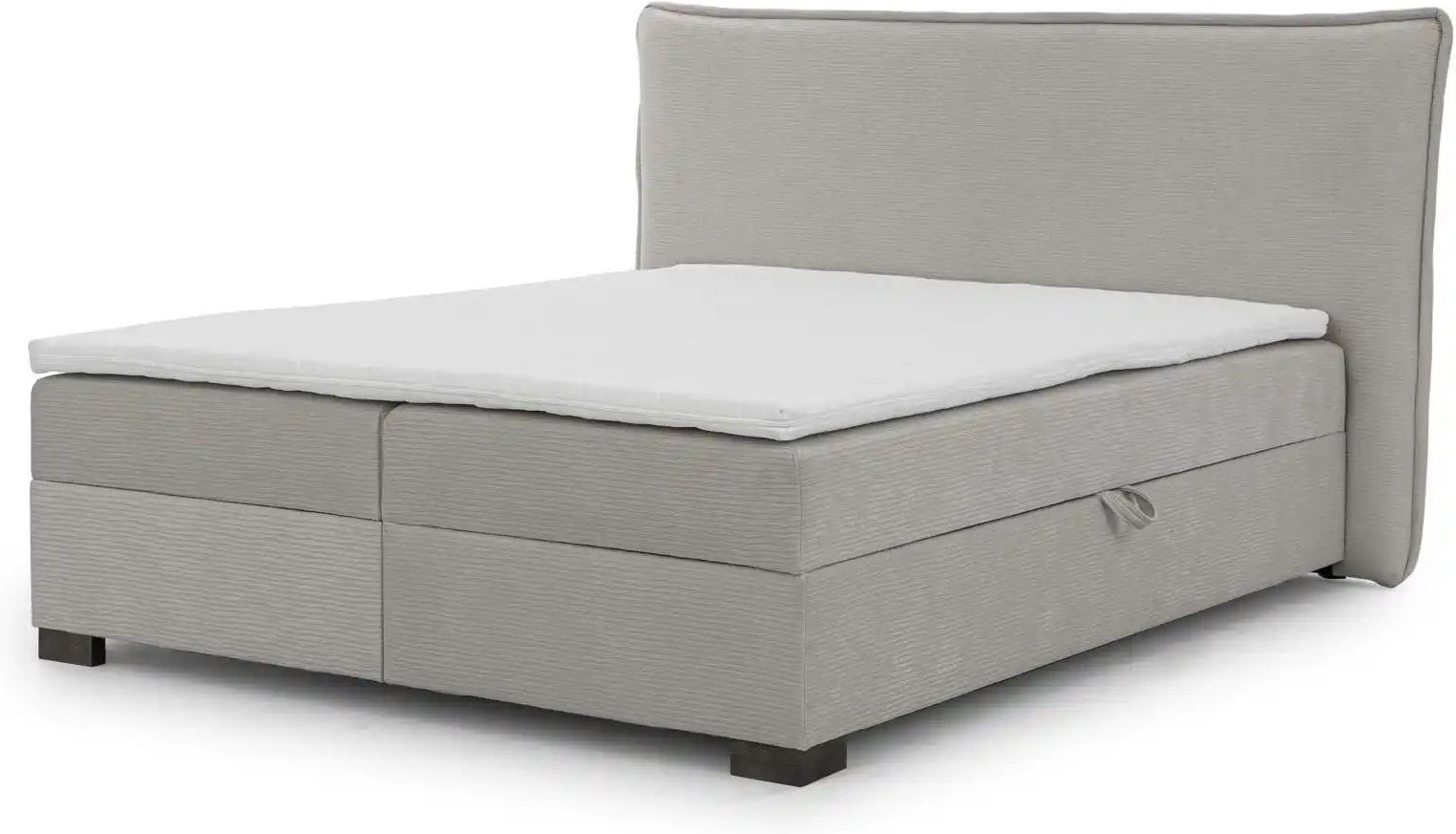 S-STYLE Boxbett mit Bettkasten Strukturstoff mit Cordoptik H3 Lovetti ¦ grau ¦ Maße (cm): B: 200 H: 119 Betten > Boxsp...