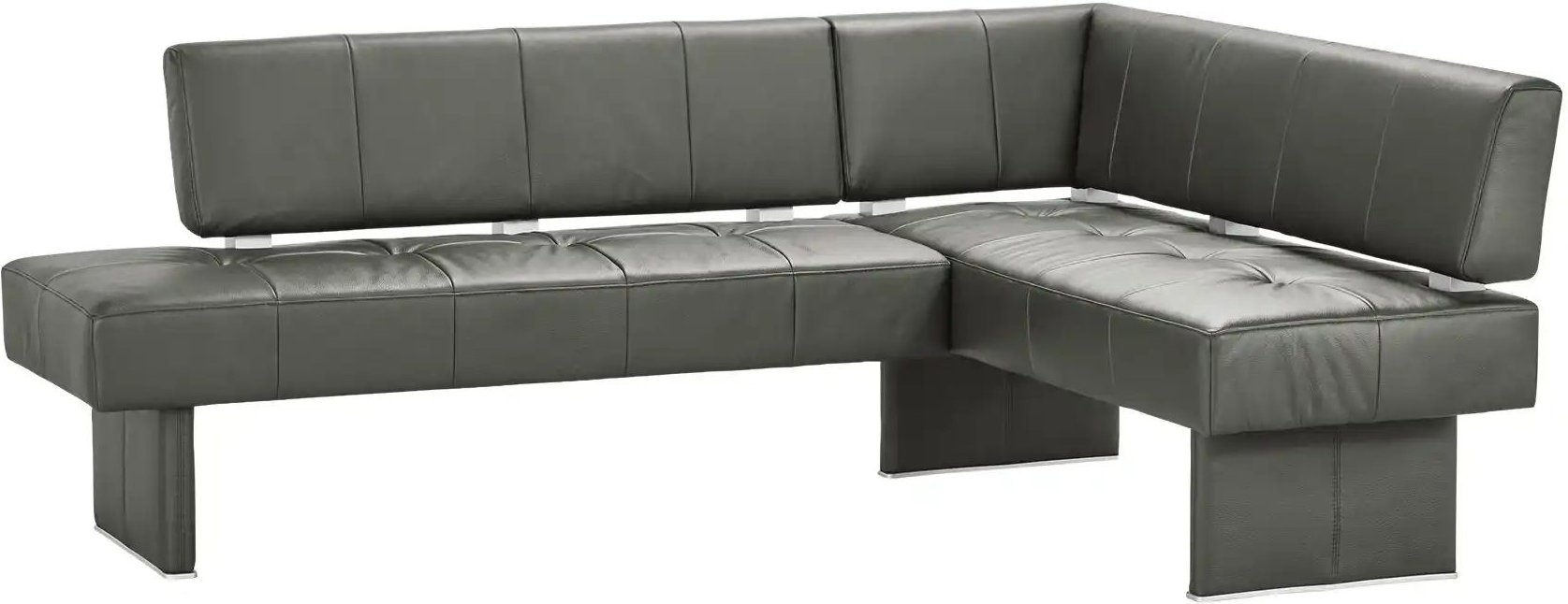 Eckbank Leder Spider 2 ¦ grau ¦ Maße (cm): H: 88 Bänke > Eckbänke - Höffner