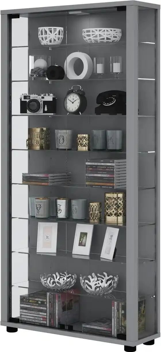 Thumbnail - Vitrine Lumo ¦ silber ¦ Maße (cm): B: 59 H: 113 T: 18.0 Schränke > Vitrinen - Höffner