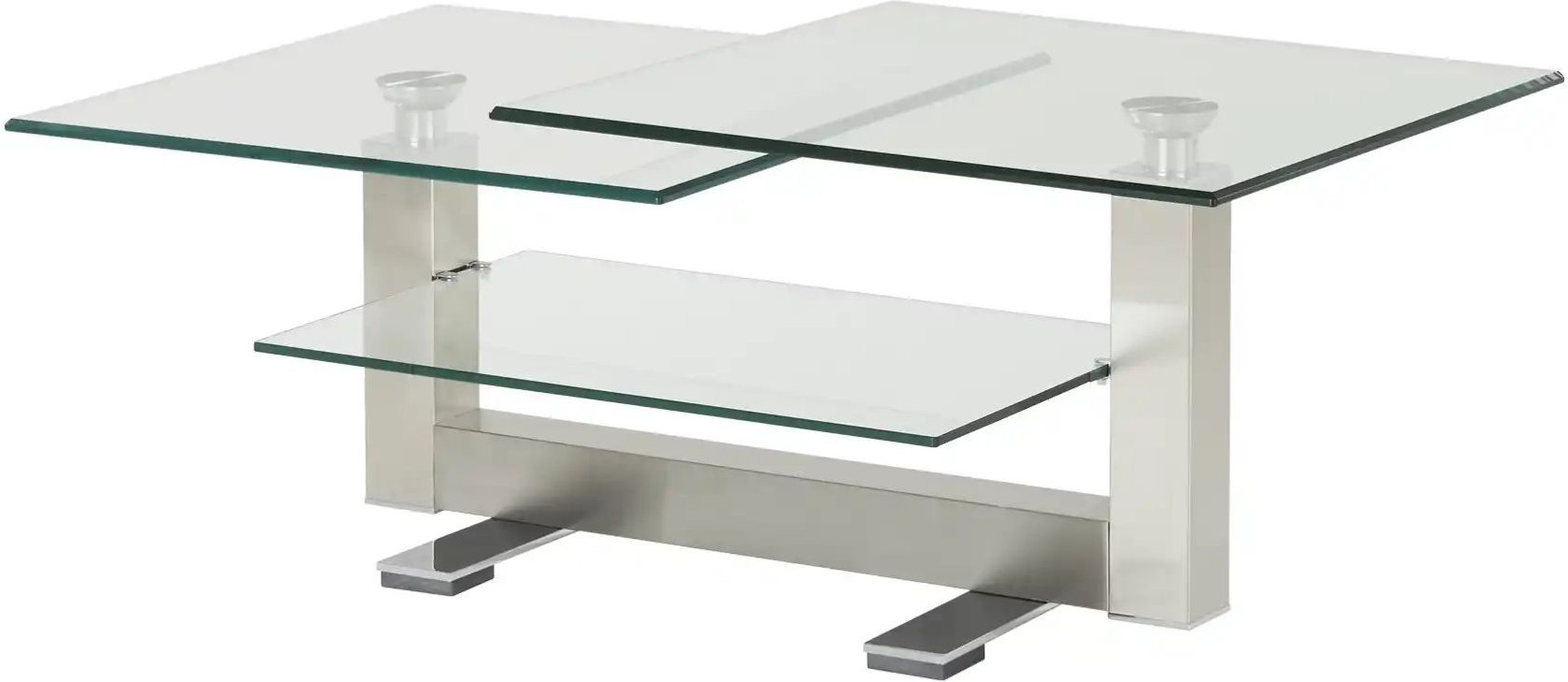 Couchtisch Hilden ¦ silber ¦ Maße (cm): B: 70 H: 47 Tische > Mehr Tische > Couchtische mit Glasplatte - Höffner