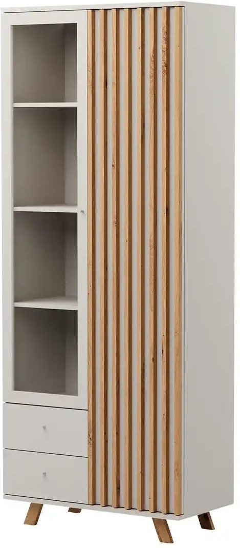 Vitrine Harmony ¦ creme ¦ Maße (cm): B: 92 H: 198,5 T: 40.0 Schränke > Vitrinen - Höffner