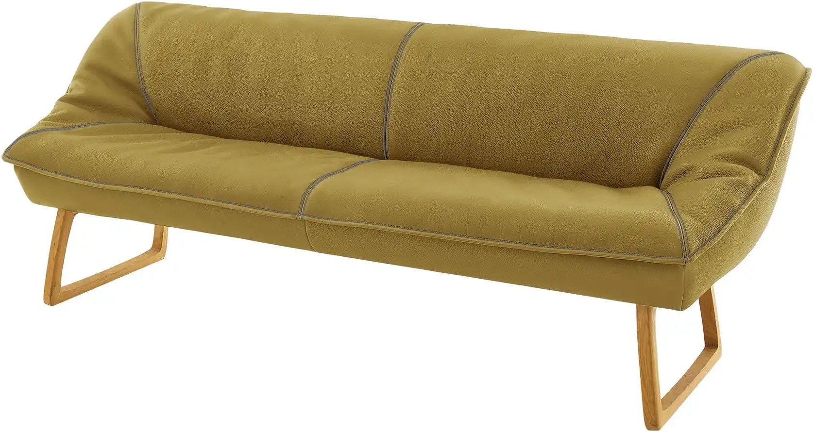 KOINOR Polsterbank Leder Alino ¦ grün ¦ Maße (cm): B: 228 H: 89 T: 77.0 Bänke > Einzelbänke - Höffner