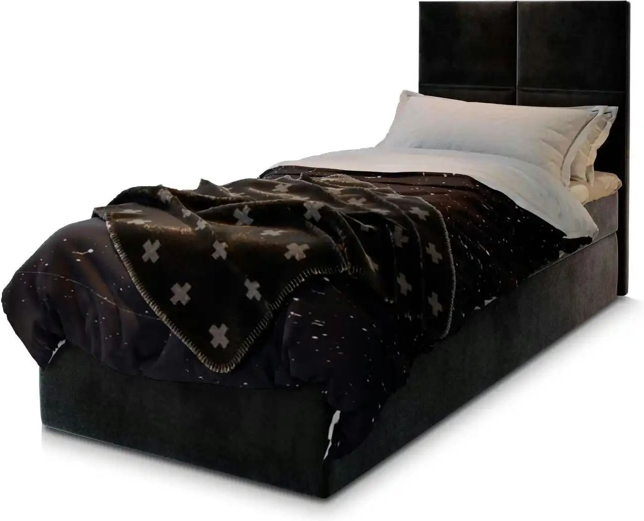 MASSENO Boxbett mit Bettkasten Lena ¦ schwarz ¦ Maße (cm): B: 90 H: 98 Betten > Polsterbetten - Höffner