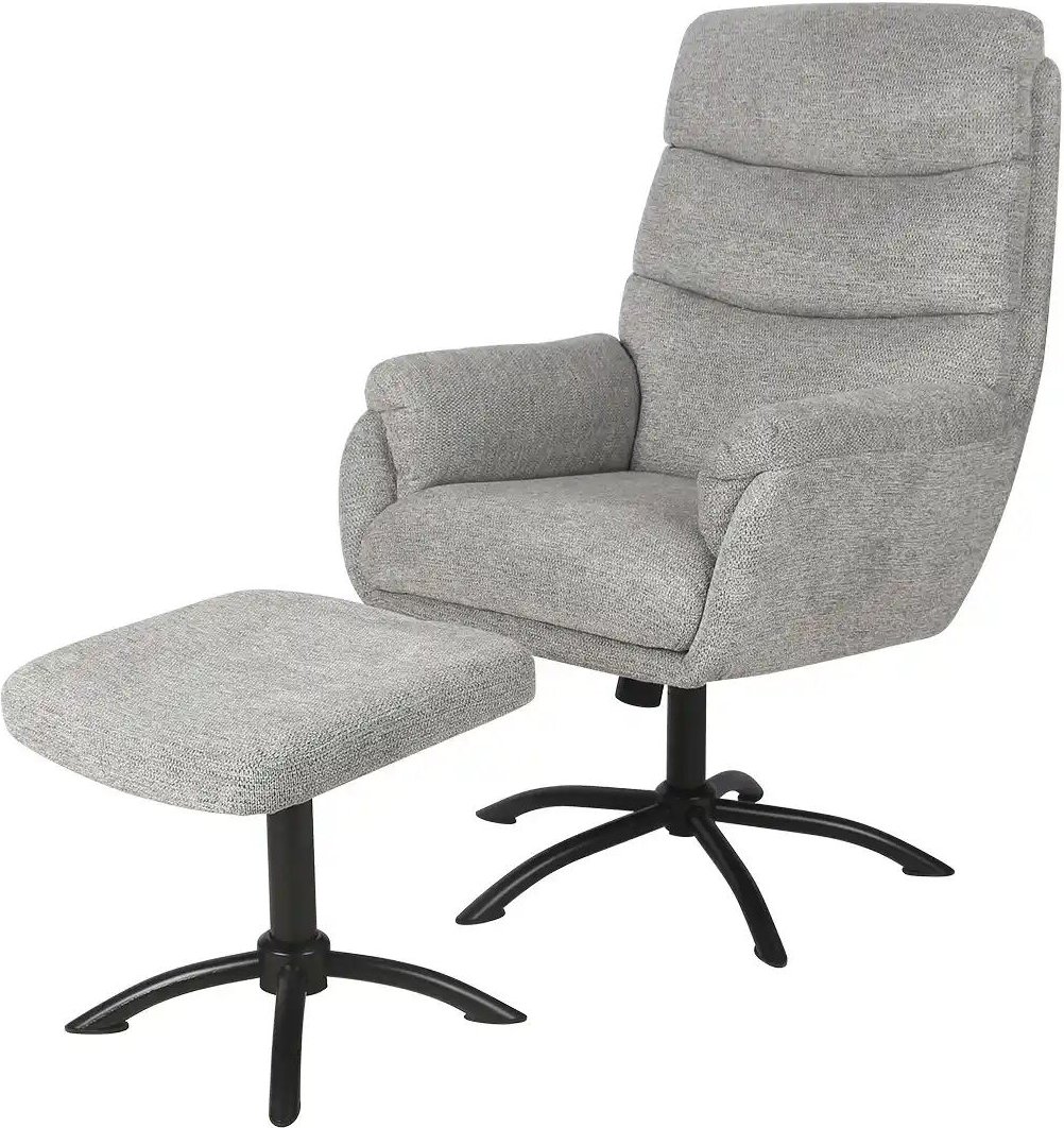 Relaxsessel mit Hocker Frieda ¦ grau ¦ Maße (cm): B: 67 H: 117 T: 78.0 Polstermöbel > Sessel > Relaxsessel - Höffner