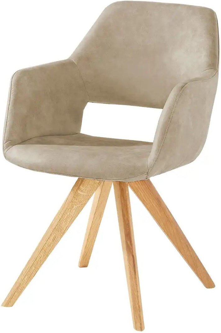 Woodford Armlehnstuhl Berlin ¦ beige ¦ Maße (cm): B: 57 H: 85 T: 67.0 Stühle > Esszimmerstühle > Esszimmerstühle mit Ar...