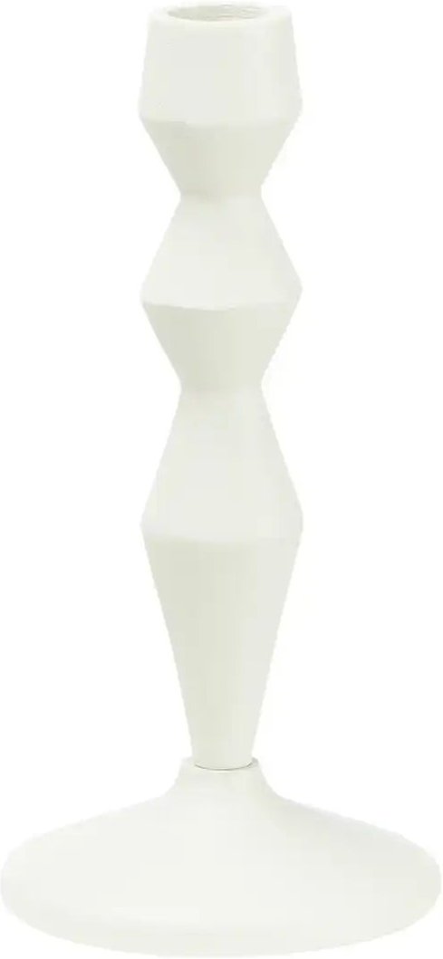 HOME STORY Kerzenständer   ¦ weiß ¦ Aluminium ¦ Maße (cm): H: 19  Ø: 9.5 Accessoires > Kerzen & Kerzenständer > Kerzenst...