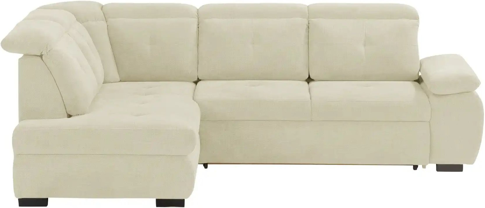 smart Ecksofa mit Kopfteilverstellung Tamara ¦ creme ¦ Maße (cm): H: 90 Polstermöbel > Sofas > 3-Sitzer - Höffner
