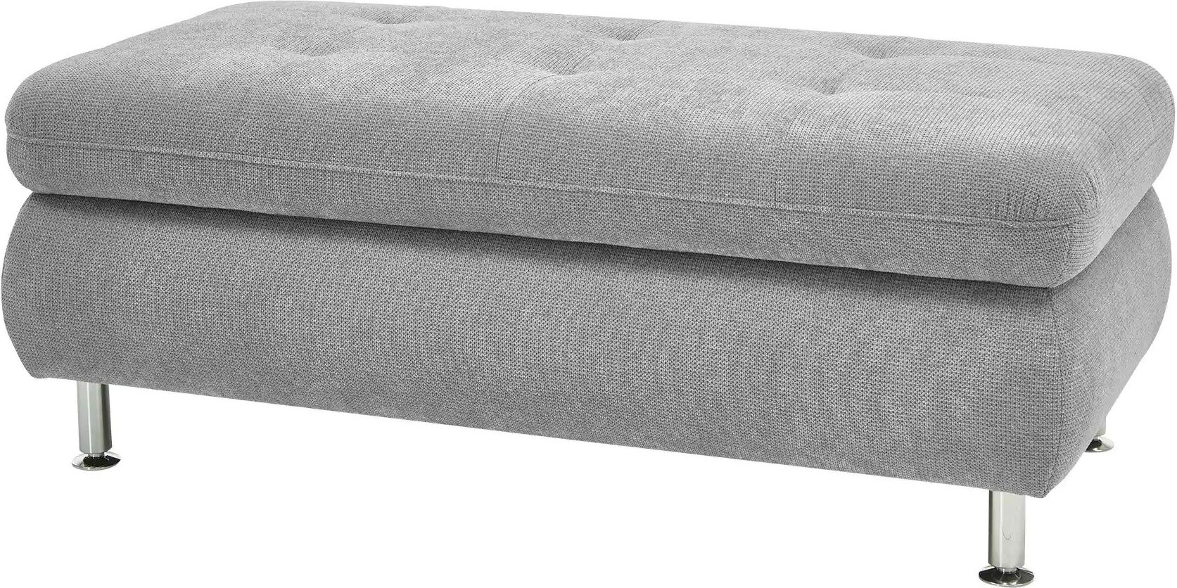 Lounge Collection Fußablage mit Stauraum Liora ¦ grau ¦ Maße (cm): B: 129 T: 64.0 Polstermöbel > Hocker - Höffner