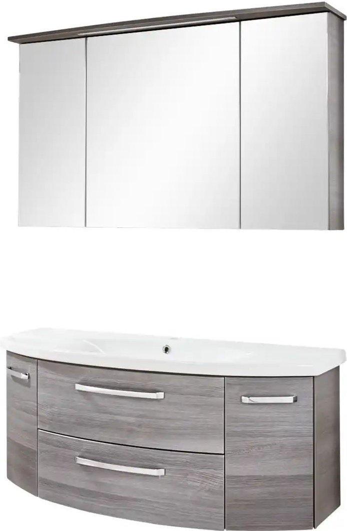 calmoquick Badezimmerkombination Veri ¦ grau ¦ Maße (cm): B: 122 Schränke > Badschränke > Komplett-Badkombinationen - H...