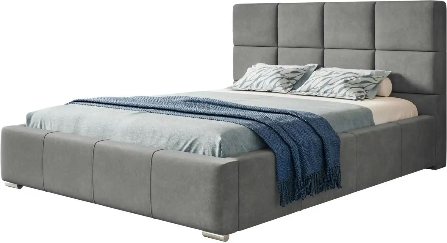 Polsterbett mit Stauraum Poole ¦ grau ¦ Maße (cm): B: 180 H: 104 Betten > Polsterbetten - Höffner