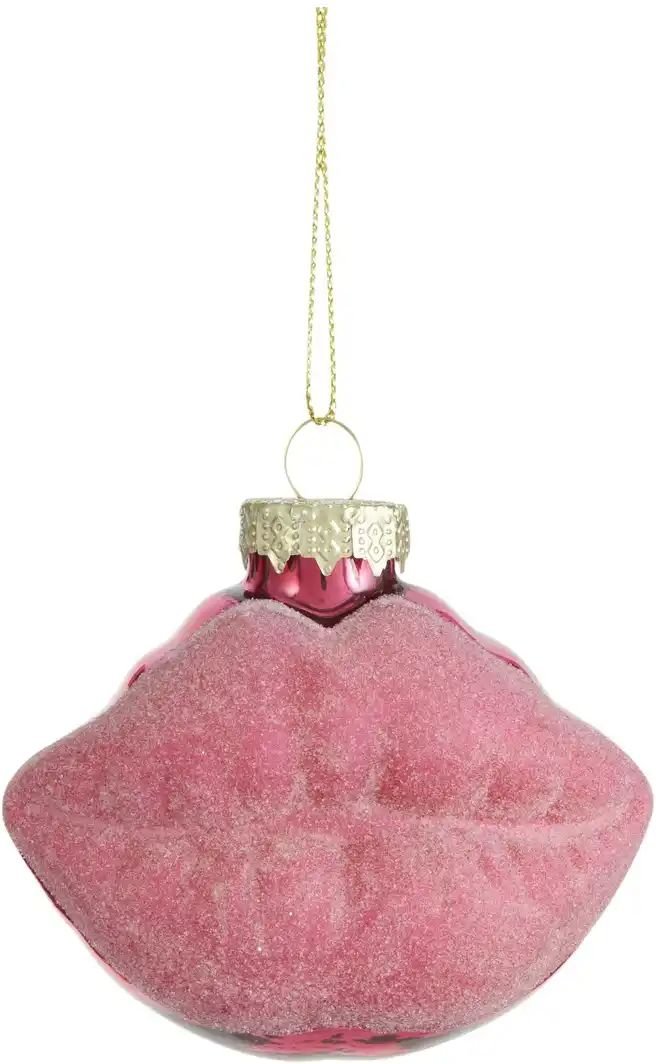 Thumbnail - HOME STORY Weihnachtsbaumschmuck Kussmund ¦ rosa/pink ¦ Glas,Aluminium ¦ Maße (cm): B: 8 H: 7 T: 4.0 Weihnachten - Höf...