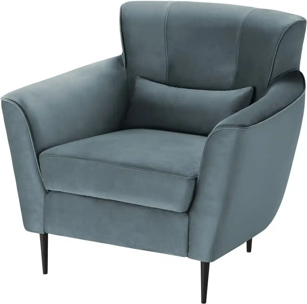 switch Samtsessel aus Samt Teddy ¦ blau ¦ Maße (cm): B: 87 H: 82 T: 83.0 Polstermöbel > Sessel > Polstersessel - Höffner