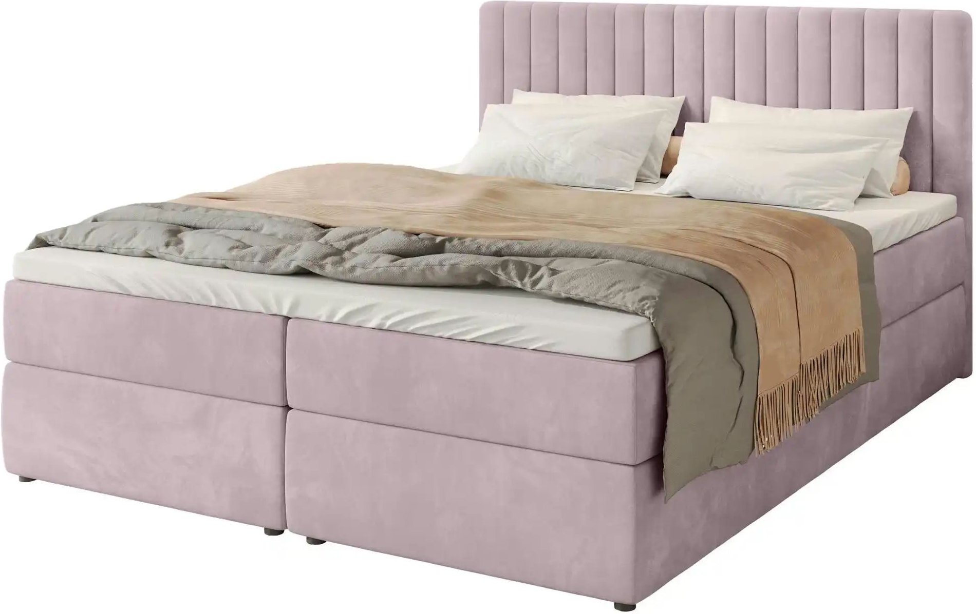 Boxbett mit Bettkasten und Topper Drayton ¦ rosa/pink ¦ Maße (cm): B: 140 H: 102 Betten > Polsterbetten - Höffner