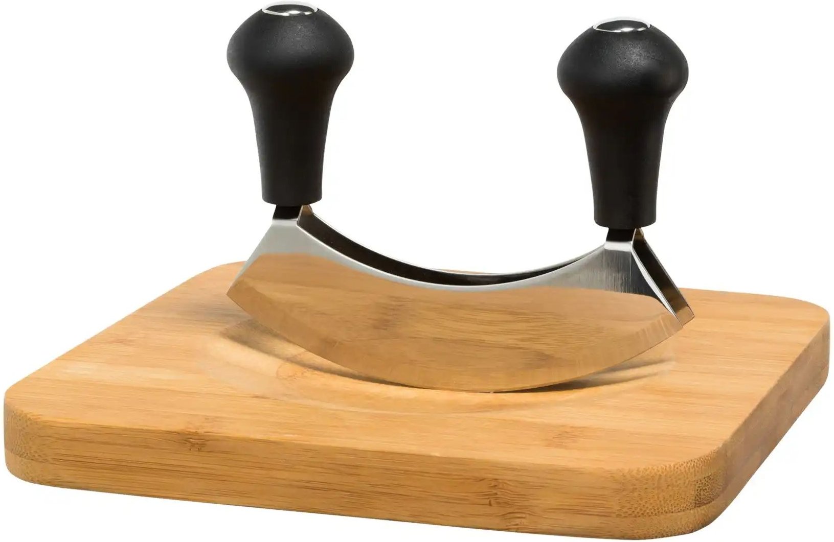 KHG Bambusbrett mit Wiegemesser ¦ holzfarben ¦ Bambus ¦ Maße (cm): B: 20 H: 2 Küchenzubehör & Helfer > Schneidebretter...