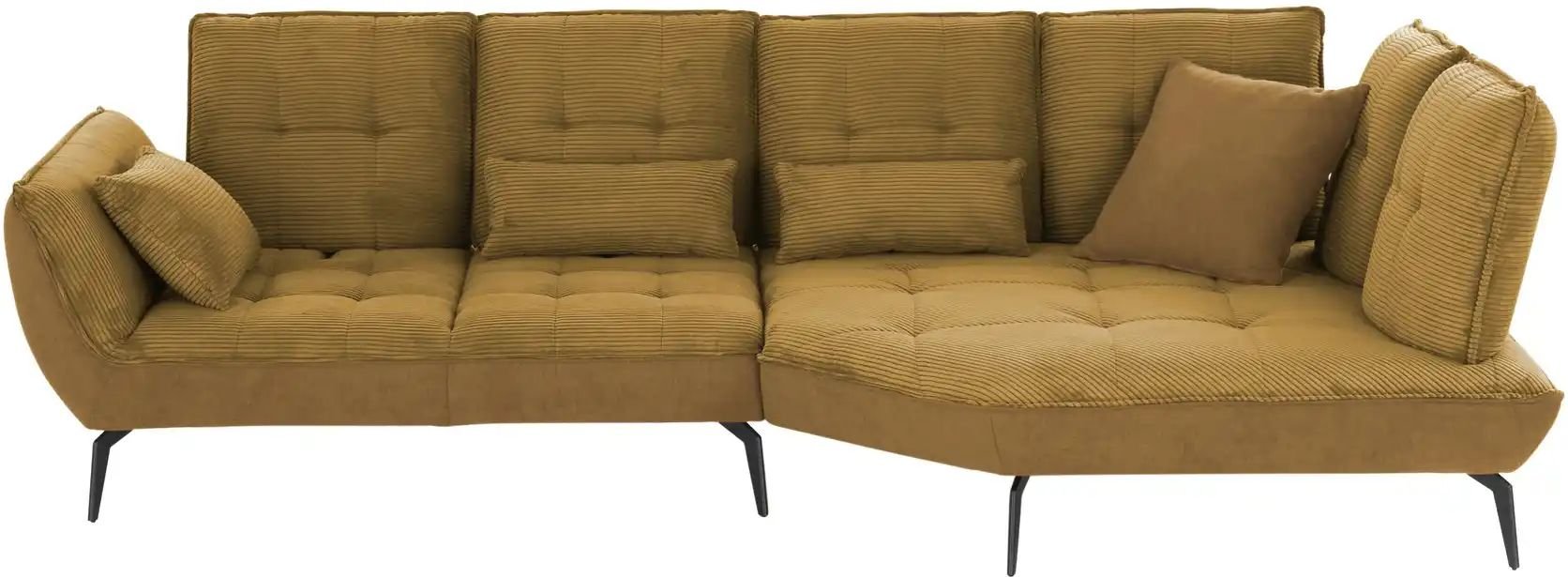 vito Ecksofa mit Sitztiefenverstellung Ticona ¦ gelb ¦ Maße (cm): B: 336 H: 93 T: 185.0 Polstermöbel > Sofas > Ecksofas ...