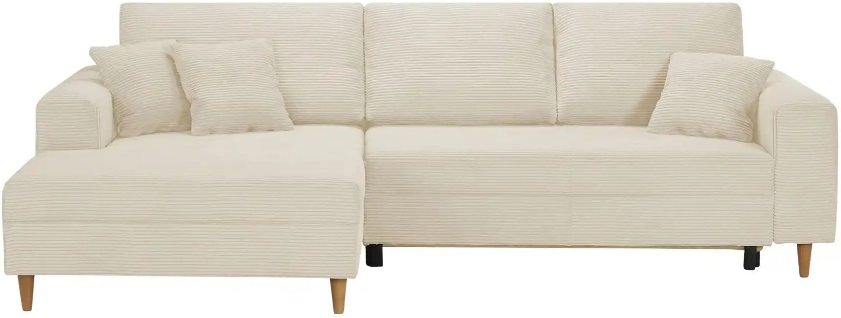 Ecksofa mit Schlaffunktion Benedita ¦ beige ¦ Maße (cm): B: 275 H: 91 T: 173.0 Polstermöbel > Sofas > 3-Sitzer - Höffne...