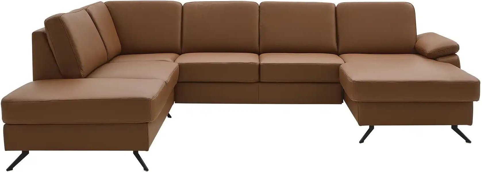 meinSofa Wohnlandschaft mit Sitz- und Rückenbezug aus Leder Kathi ¦ braun ¦ Maße (cm): B: 314 H: 86 T: 235.0 Polstermöbe...