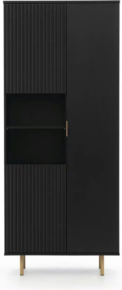 Standregal Bianco ¦ schwarz ¦ Maße (cm): B: 80 H: 180 Regale > Bücherregale - Höffner