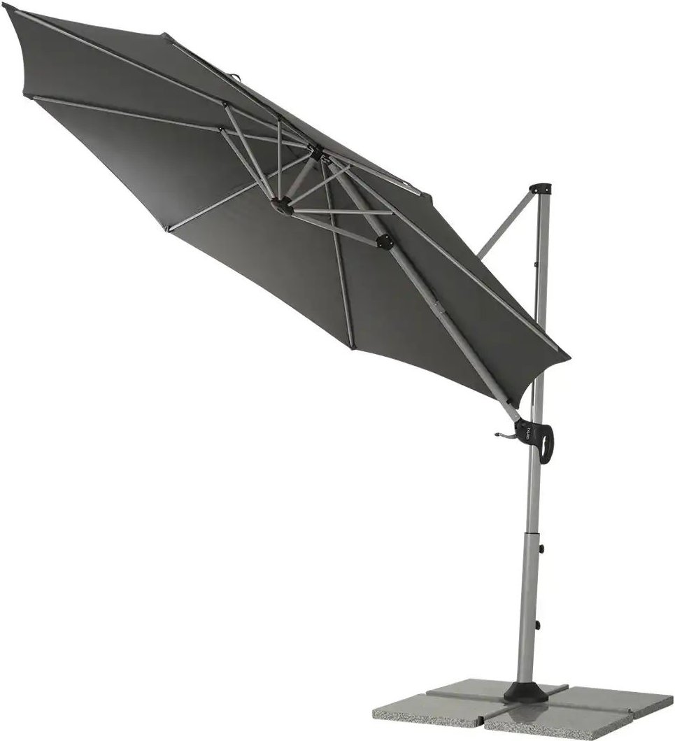 Ampelschirm Ø 300 cm Derby Sun ¦ grau ¦ Maße (cm): H: 244 Ø: 300 Garten > Sonnenschutz > Sonnenschirme - Höffner