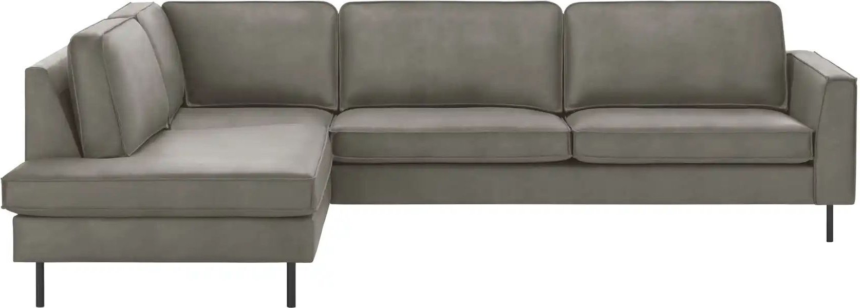 SOHO Ecksofa aus recyceltem Leder Skaisa ¦ grau ¦ Maße (cm): B: 296 H: 85 T: 217.0 Polstermöbel > Sofas > 3-Sitzer - Höf...
