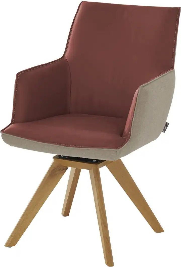 KOINOR Armlehnstuhl Leder Schwof ¦ rot ¦ Maße (cm): B: 57 H: 90 T: 66.0 Stühle > Esszimmerstühle > Esszimmerstühle mit ...