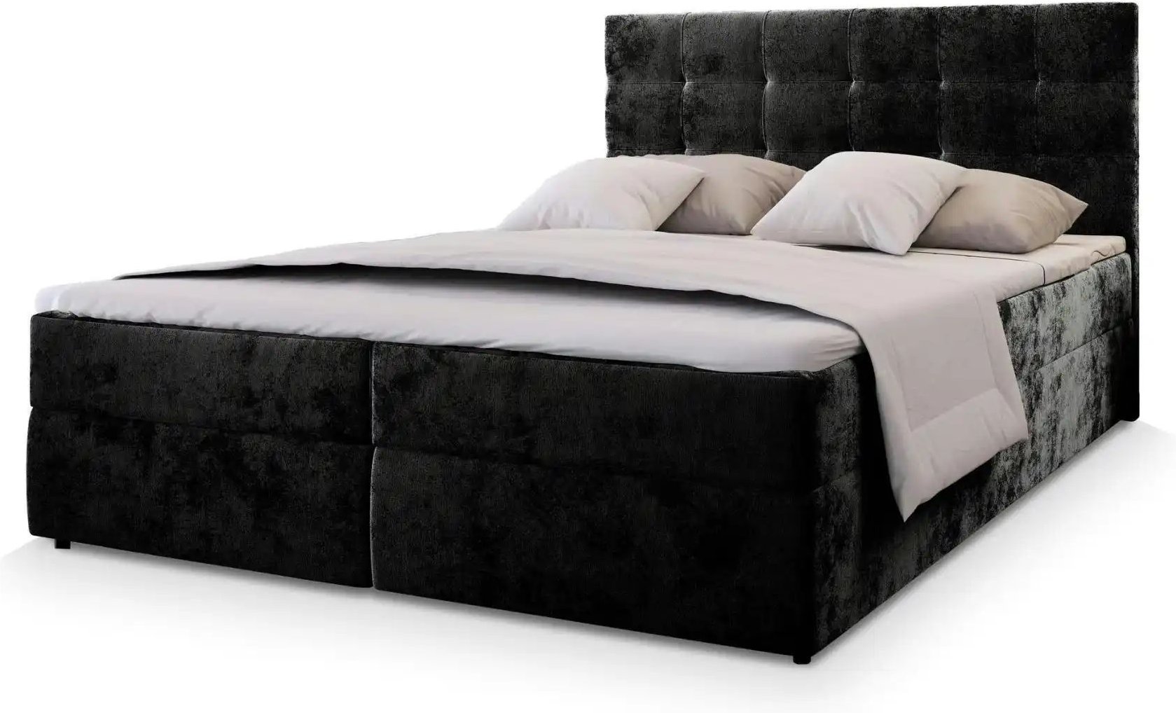 MASSENO Boxbett mit Bettkasten Glos ¦ schwarz ¦ Maße (cm): B: 140 H: 98 Betten > Polsterbetten - Höffner