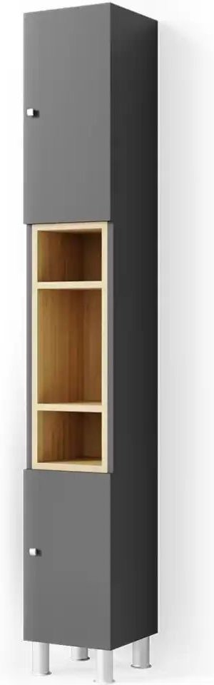 Hochschrank ¦ schwarz ¦ Maße (cm): B: 30 H: 190 Schränke > Badschränke > Bad-Hochschränke - Höffner