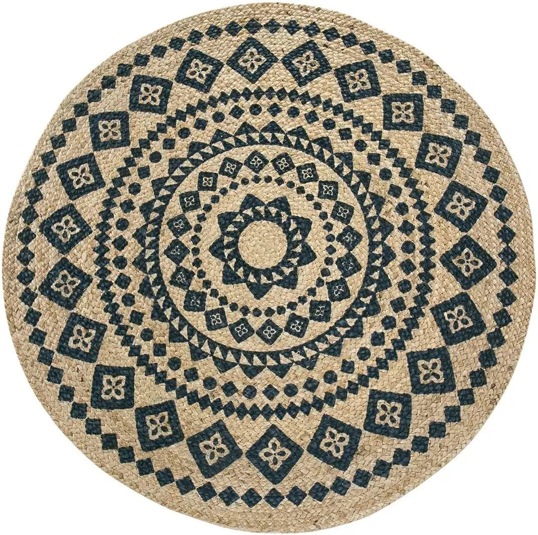 Jute-Teppich  Mamda Ornament ¦ beige ¦ Jute Ø: 80 Teppiche > Naturteppiche - Höffner