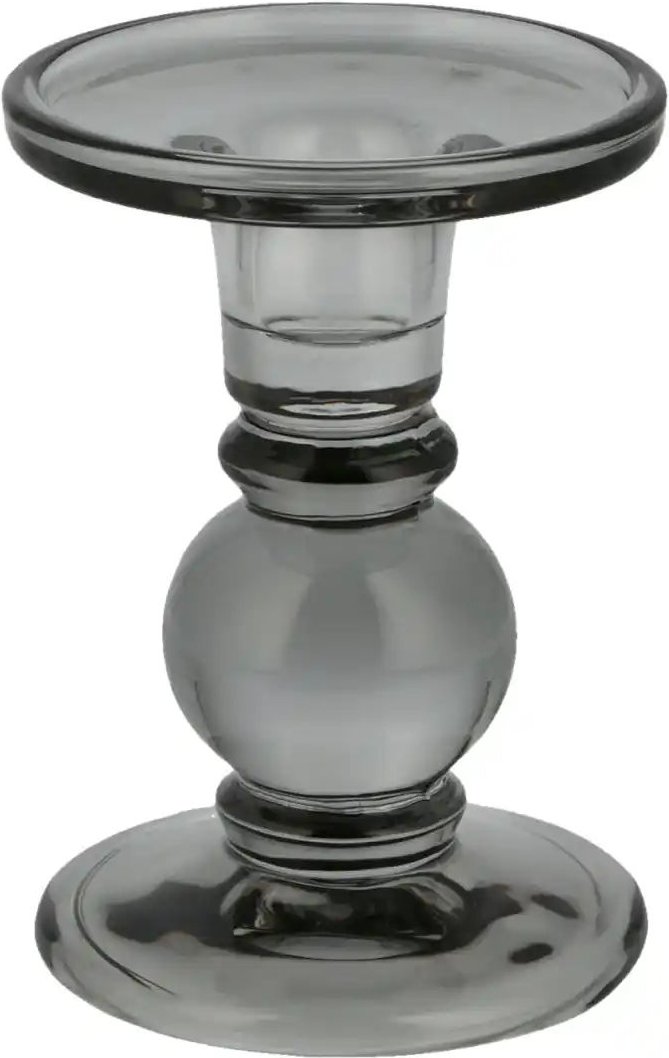 Kerzenhalter ¦ grau ¦ Glas ¦ Maße (cm): H: 12,5 Ø: 9 Accessoires > Kerzen & Kerzenständer > Kerzenständer - Höffner